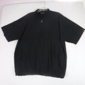 Sunderland Of Scotland Quarter Zip Windbreaker Mens XL Black Pullover Golf